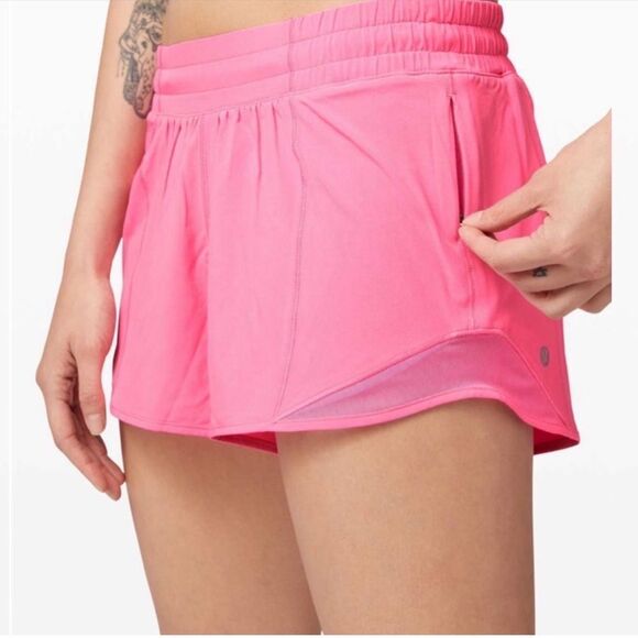 Lululemon Hotty Hot Low Rise Short Dark Prism Pink 10 Tall NEW - Picture 11 of 11